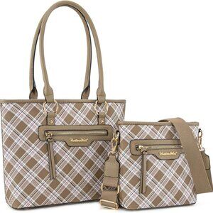 Montana West 2Pcs Handbags Sets for Women Large Tote Bags Cute Crossbody Purses